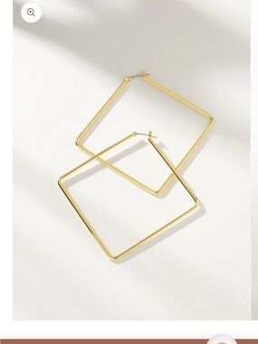 Uncommon James Gold Square Hoop Earrings